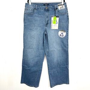 NWT D.Jeans High Waist Wide Leg Jeans Size 16 Repreve Recycled Denim Stretch